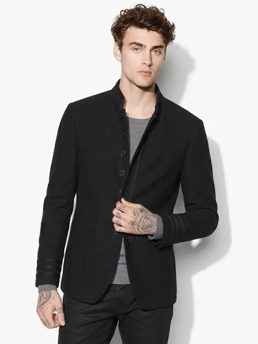John Varvatos Collection Satin Trim Jacket EU 50 USA 40